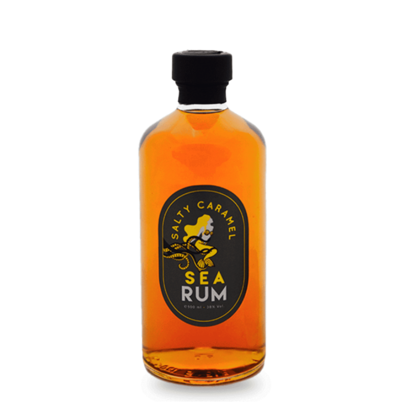 Salty Caramel Sea Rum - Gearomatiseerde Rum - 38% Vol. - 500ml.