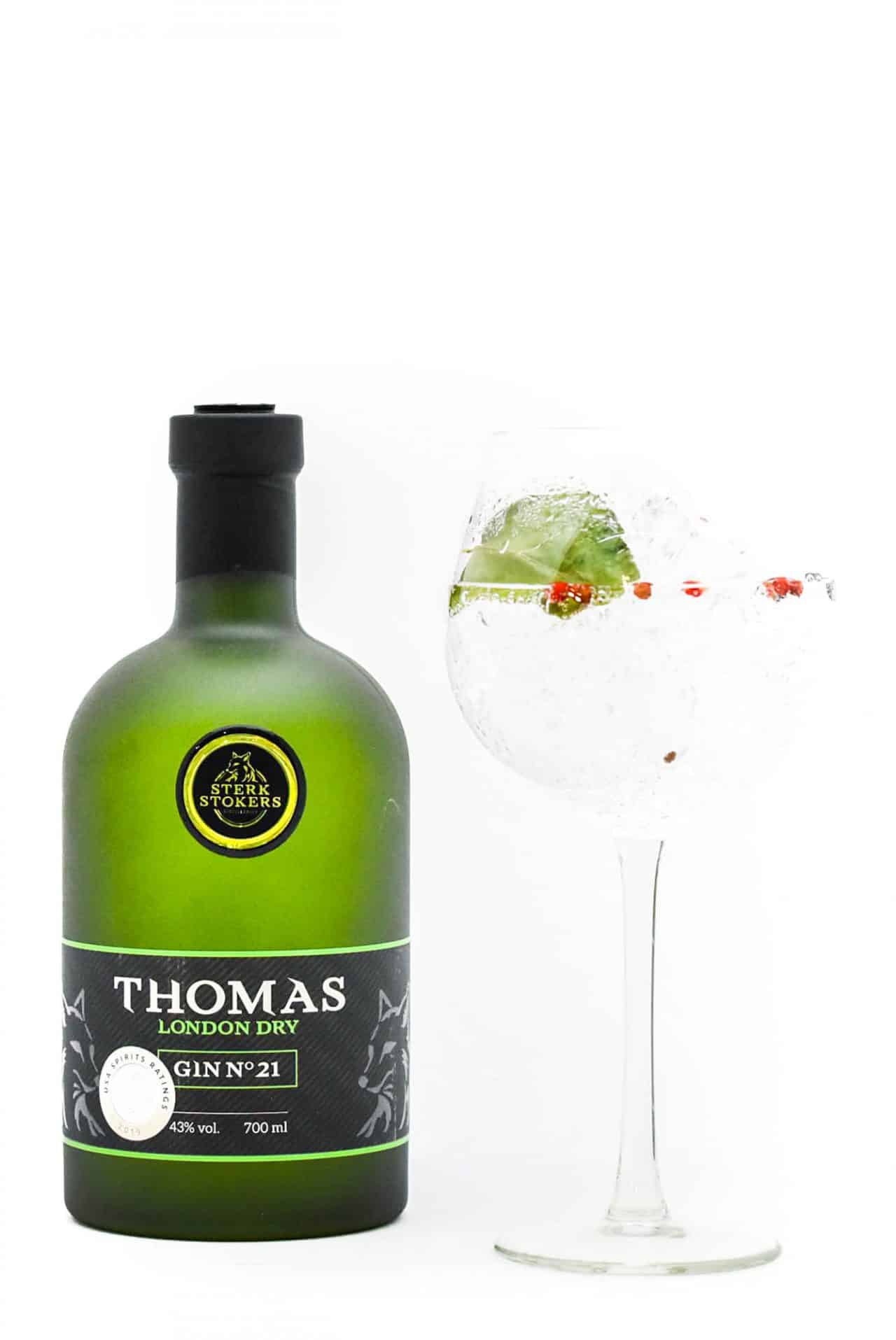 Sterkstokers Thomas Gin met glas